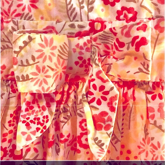 🥳25%off🎂 Janie&Jack pink floral bow sundress, crochet trim smocking trapeze 4T - Picture 2 of 11